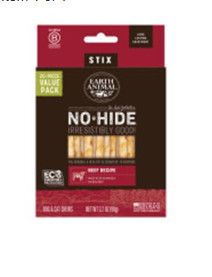 Earth Animal No-Hide Beef Stix Value Box Dog Treats, 20-pk