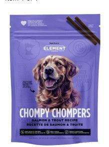 NutriSource Element Series Chompy Chompers Salmon & Trout Dog Treats, 6-oz
