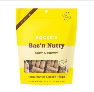 Bocce's Bakery Everyday Bac N' Nutty Peanut Butter & Bacon Recipe Soft & Chewy Dog Treats, 6-oz