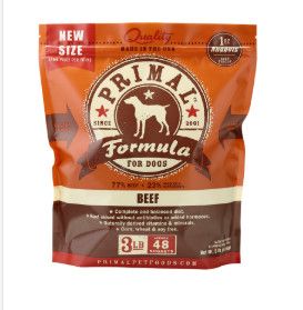 Primal Raw Frozen Nuggets Beef Formula Dog Food, 3-lb