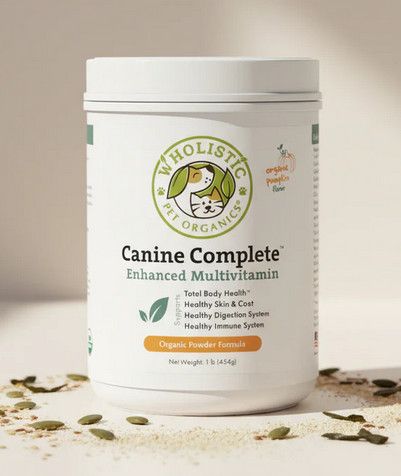 Wholistic Pet Organics Canine Complete Enhanced Multivitamins Organic Pumpkin Pet Supplement, 1-lb