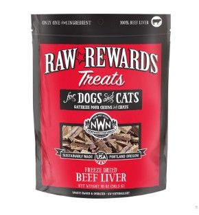 Northwest Naturals Raw Rewards Beef Liver Freeze Dried Dog & Cats Treats, 10-oz