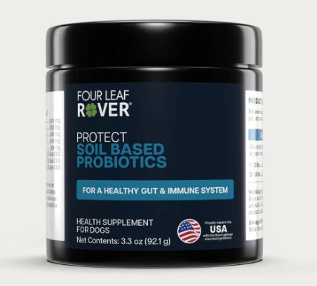 Four Leaf Rover Protect Soil-Based Probiotics Dog Supplement, 4.1-oz