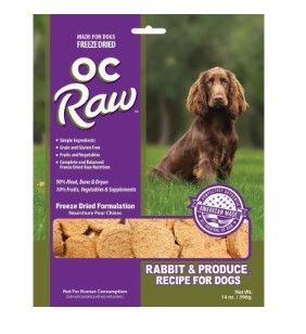 OC Raw Dog Rabbit & Produce Sliders Raw Freeze-Dried Dog Food, 14-oz