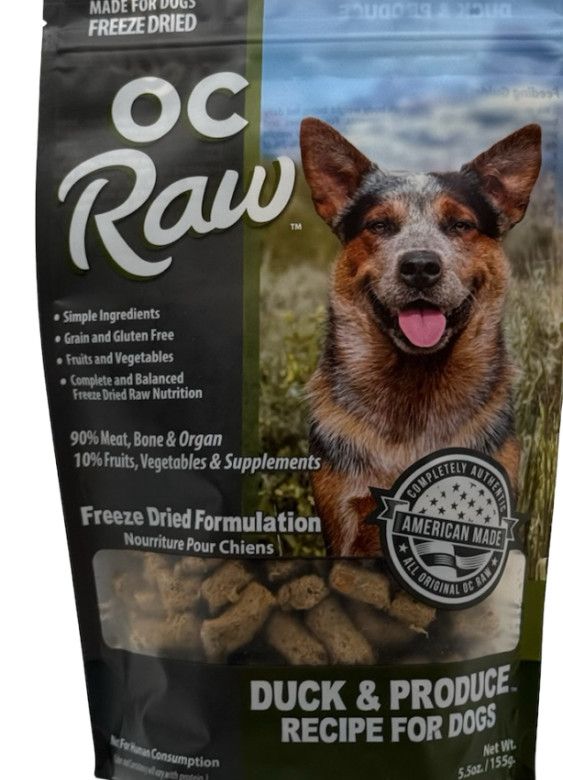 OC Raw Dog Duck & Produce Meaty Rox Raw Freeze-Dried Dog Food, 5.5-oz