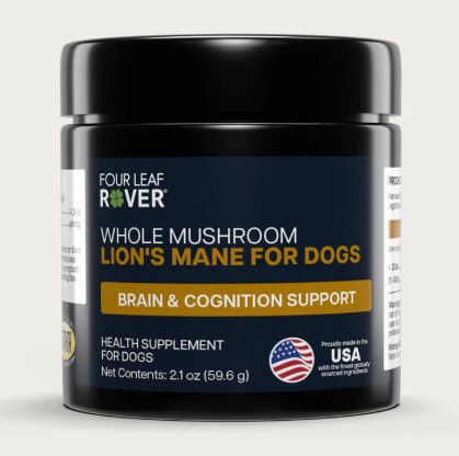 Four Leaf Rover Lion's Mane Mushrooms Dog Supplement, 35.1-gram