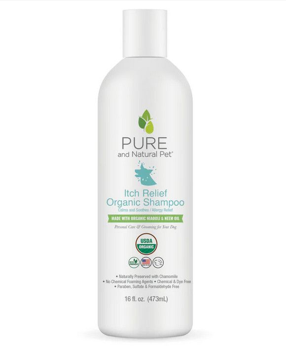 Pure and Natural Pet Itch Relief Organic Dog Shampoo, 16-oz