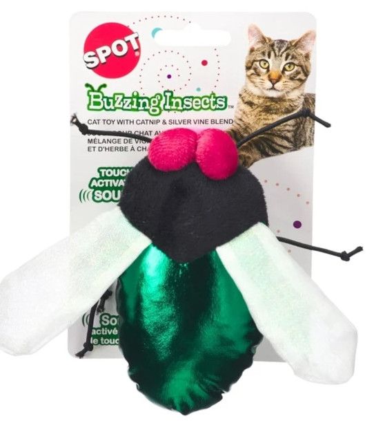 Ethical Pet Products, Spot Buzzing Insects Cat Toy, Assorted, 5"
