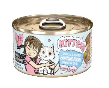 BFF Kitten Chicken & Pumpkin Pawsome Purrs! Dinner in Gravy Wet Cat Food Can, 2.8-oz