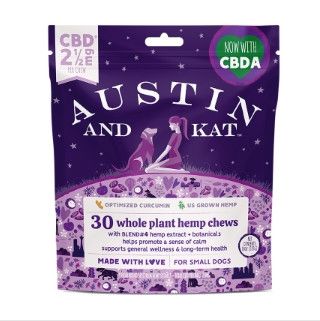 Austin and Kat Peanut Butter & Apple Soft Chews Alternative Supplement for Pets, 2.5mg, 30-count