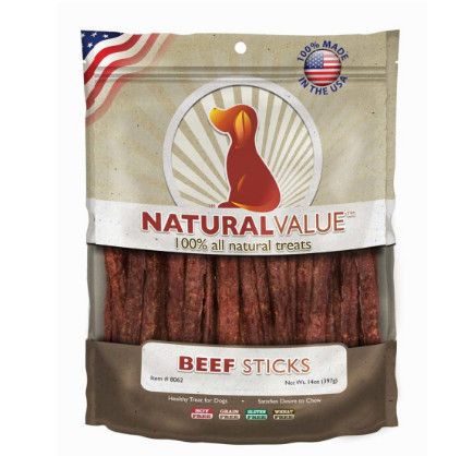 Loving Pets Natural Value All Natural Soft Chew Beef Stick Recipe for Dogs, 14-oz