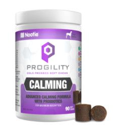 Nootie Progility Calming Aid Soft Chews Supplement for Dogs, 90-count