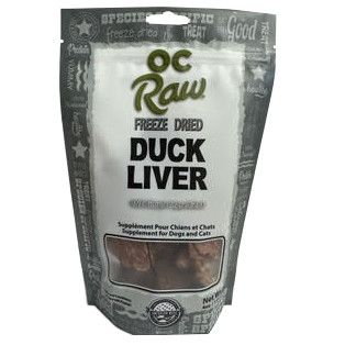 OC Raw Duck Liver Freeze-Dried Dog & Cat Treats, 4-oz