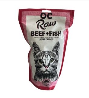 OC Raw Beef & Fish Frozen Cat Food, 2-lb