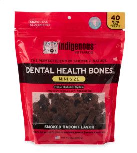 Indigenous Mini Smoked Bacon Flavor Dental Bones Dog Treats