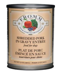 Fromm Four-Star Nutritionals Shredded Pork in Gravy Entree Canned Dog Food, 12-oz