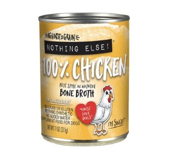 Against the Grain Nothing Else Chicken Wet Dog Food Can, 11-oz