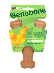 Benebone Rotisserie Chicken Flavored Wishbone Dog Chew Toy, Small