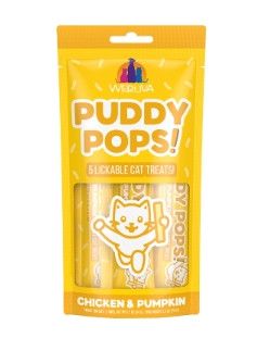 Weruva Cat Puddy Pops Chicken & Pumpkin Lickable Cat Treats, 5-pk
