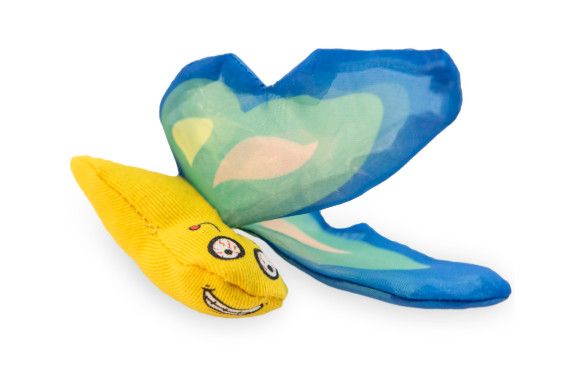 Yeowww! Butterfly Catnip Cat Toy, Blue