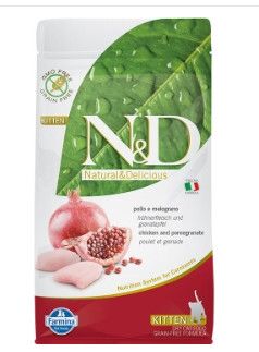Farmina N&D Prime Chicken & Pomegranate Kitten Dry Cat Food, 3.3-lb