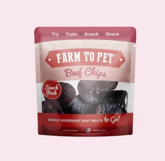 Farm To Pet Beef Chips Snack Pack Dog Treats, 6-pk
