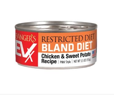 Evanger's EVX Restricted Diet Bland Diet Chicken & Sweet Potato Wet Cat Food Can, 5.5-oz