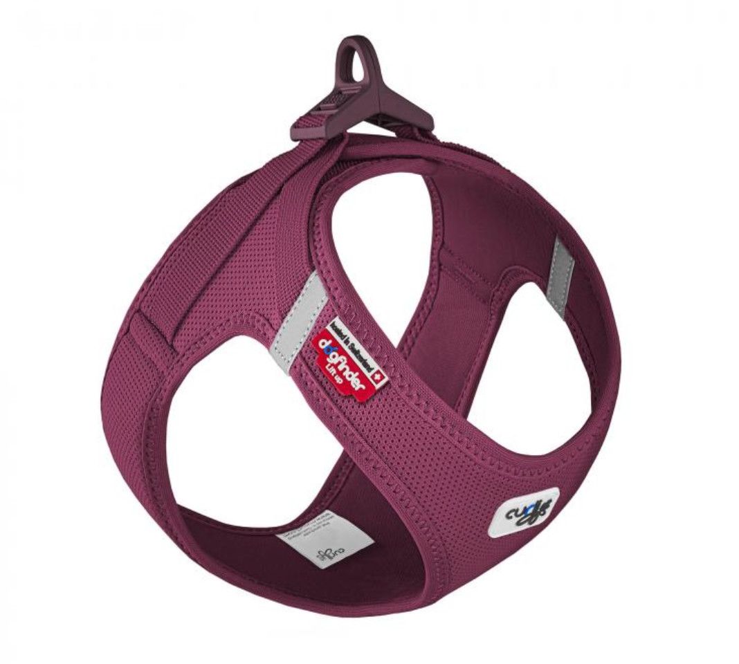 Curli Clasp Air Mesh Vest Dog  Harness, Ruby, 2XS