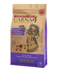 Carna4 Easy-Chew Fish Formula Quick-Baked Nuggets Air-Dried Dog Food, 2.2-lb
