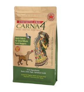 Carna4 Duck Formula Quick-Baked Nuggets Grain-Free Air-Dried Dog Food, 13-lb