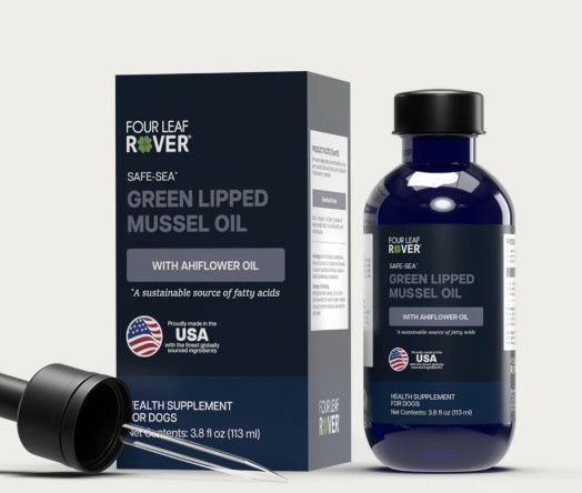 Four Leaf Rover Safe-Sea Green Lipped Mussel Oil Dog Supplement, 3.8-oz