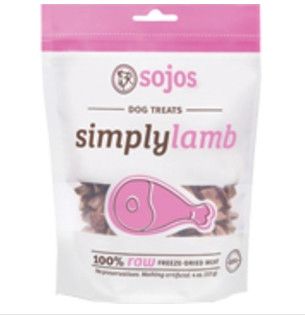 Sojos Simply Lamb Freeze-Dried Dog Treats, 4-oz