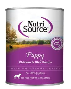 NutriSource Puppy Recipe Chicken & Rice Canned Dog Food, 13-oz