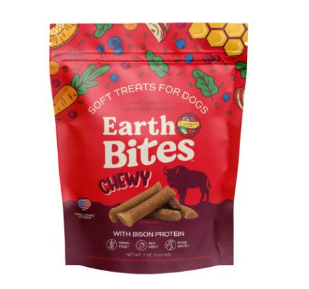 Earthborn Holistics EarthBites Chewy Bison Dog Treats, 7-oz