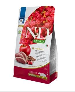 Farmina N&D Quinoa Hairball Duck Dry Cat Food, 3.3-lb