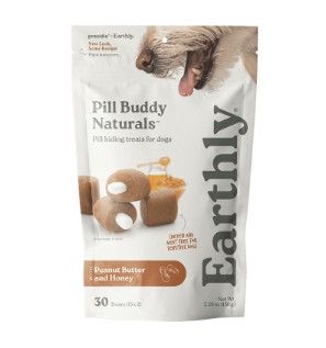 Earthly Pet Pill Buddy Naturals Peanut Butter & Honey Dog Treats, 30-count