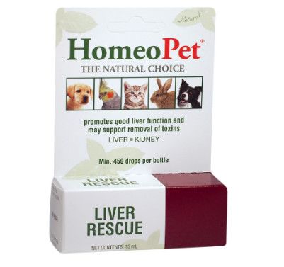 HomeoPet Liver Rescue Dog, Cat, Bird & Small Animal Supplement, 450 drops