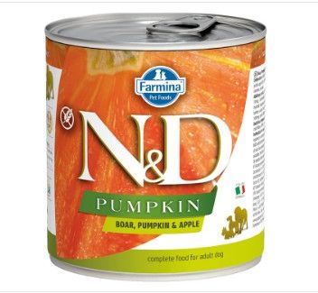 Farmina N&D Pumpkin, Boar & Apple Wet Dog Food, 10-oz