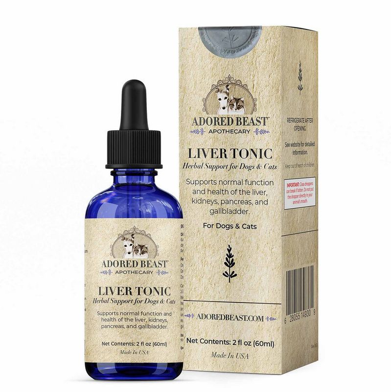 Adored Beast Apothecary Liver Tonic Support & Detoxifier Homeopathy for Dogs & Cats, 2-oz