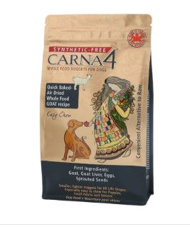 Carna4 Easy-Chew Quick Baked Goat Grain-Free Air-Dried Dog Food, 10-lb