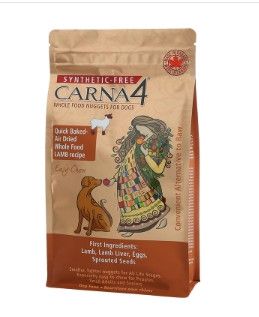 Carna4 Easy-Chew Quick Baked Lamb Air-Dried Dog Food, 10-lb