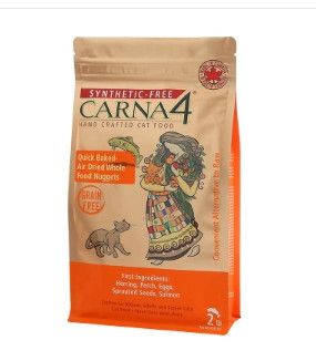Carna4 Quick Baked Fish Nuggets Grain-Free Air-Dried Cat Food, 2-lb
