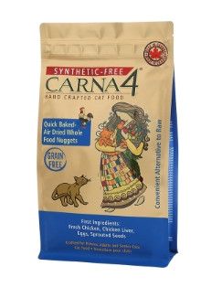 Carna4 Quick Baked Chicken Nuggets Grain-Free Air-Dried Cat Food, 4-lb