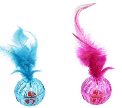 Max & Marlow Ball with Feather, Cat Toy, 1pc