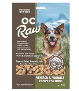 OC Raw Venison & Produce Freze Dried Rox, 5.5oz