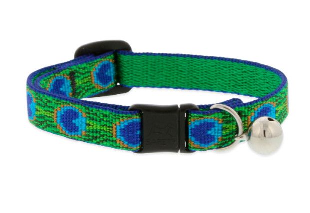 Lupine Pet Breakaway Cat Collar w/ Bell, Tail Feathers, 8-12"