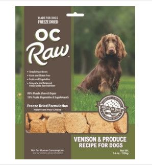 OC Raw Freeze Dried Venison & Produce Sliders, 14oz