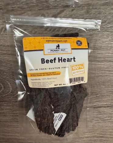 Penny Pet Air Dried Beef Heart Dog Treats, 4-oz
