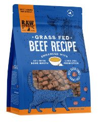Raw Dynamic Frozen Cat Food, Beef & Bone Broth, 3-lb