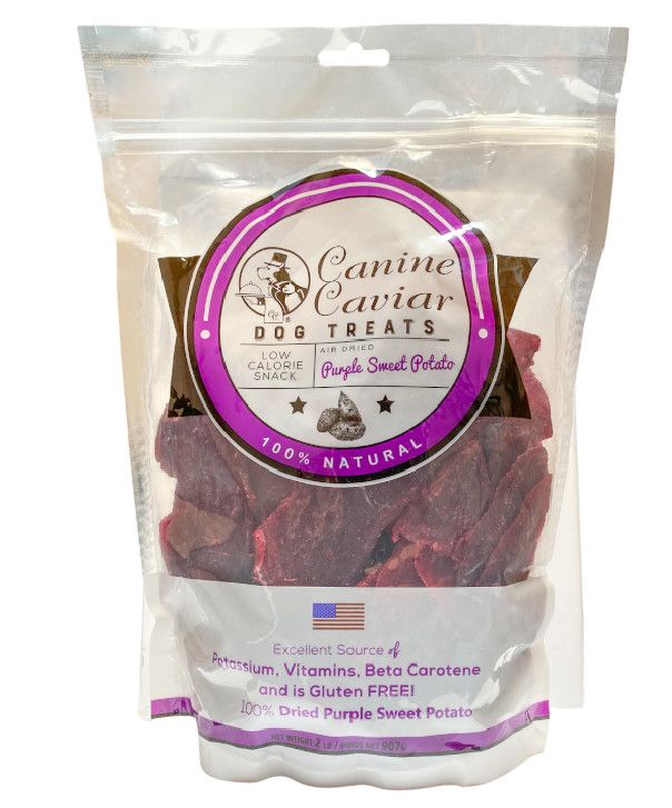 Canine Caviar Bow Wow Wholesome Treats Purple Sweet Potato, 12-oz